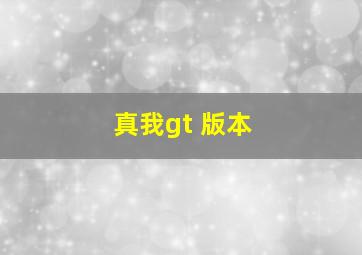 真我gt 版本